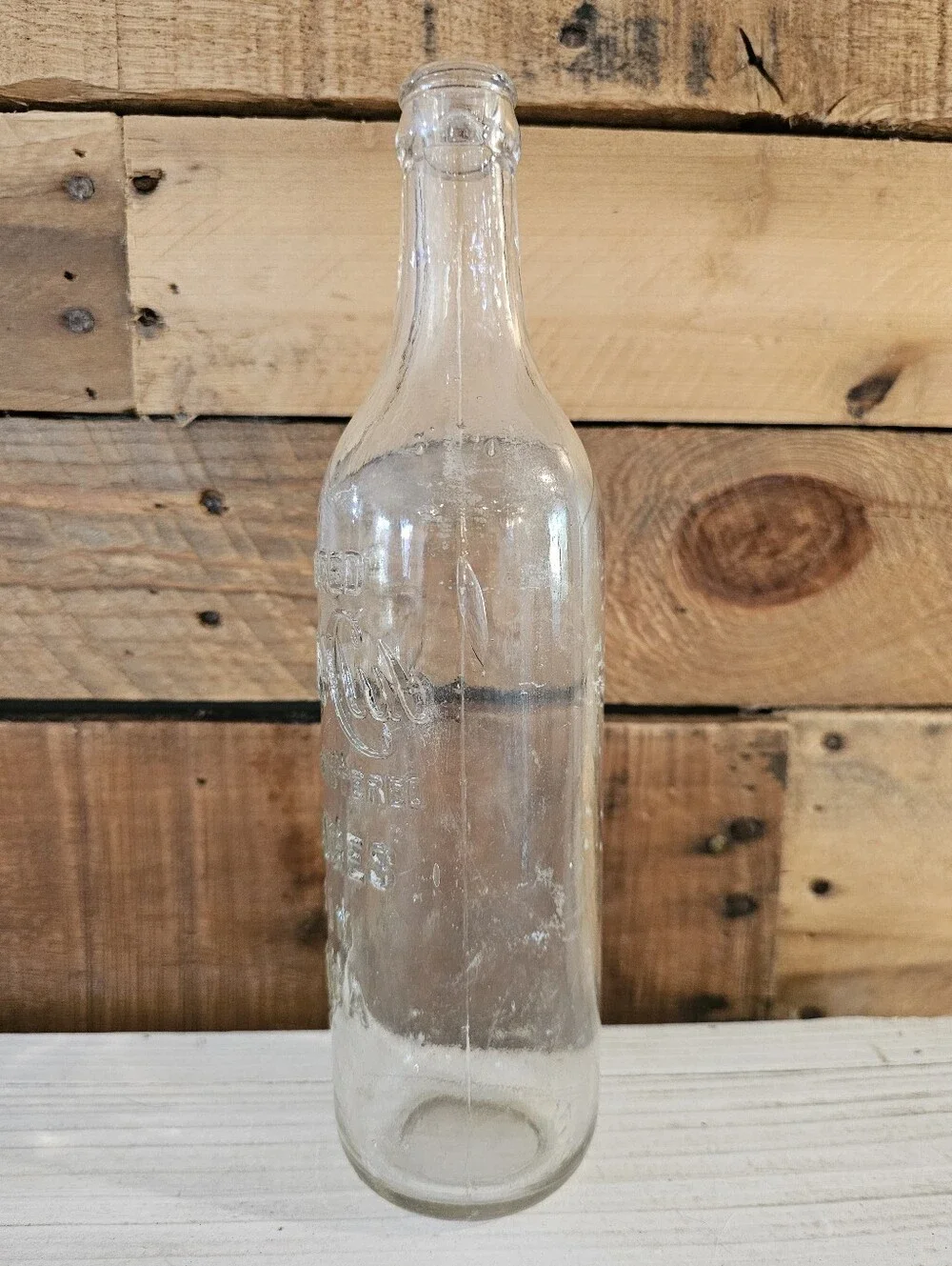 Antique 1900-1915 Clicquot-Club Clear Glass Beverage Bottle